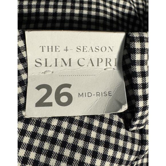 Lane Bryant Capri Women’s Plus Size 26 Four Season Slim Mid- Rise Gingham NEW - Picture 11 of 13